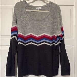 Women's Multicolor Chevron Sweater